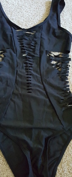 Bandage One Piece Swimsuit Sexy Monokini High Cut - Picture 5 of 5